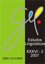 Estudo linguistico - XXXVI - n. 2 - 2007 